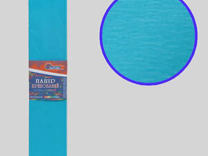 Гофрированная бумага ' Морская волна ' 50*200 см 55%, 20г/м2 жатка креп гофра Krepina креповая бумага