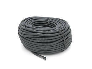 Гофротруба вулична D16 ПП, з протяжкою, з захистом від ультрафіолету, не підтримує горіння, (100 м), колір сірий,