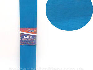 Гофрований папір ' Темно-блакитний ' 50*200 см 55%, 20г/м2 жниварка креп гофра Krepina креповий папір