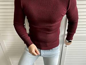 Гольф в рубчик Бордовый, маломерят