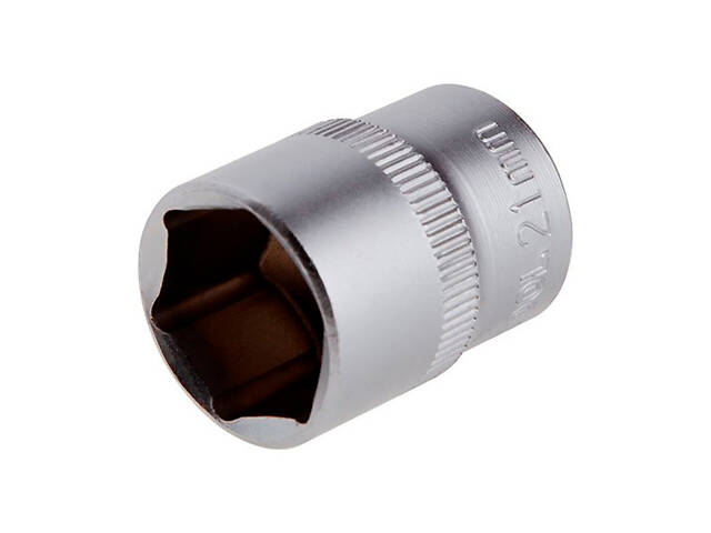 Головка шестигранная Intertool 21мм x 1/2' матовая (ET-2021) - Фото 1