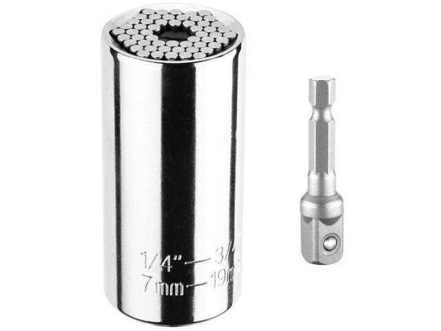 Головка торцева Graphite універсальна 7-19мм + подовжувач (55H224) - Фото 1