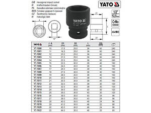 Головка торцевая ударная 6 граней 1/2' М16х39 мм YATO YT-1006