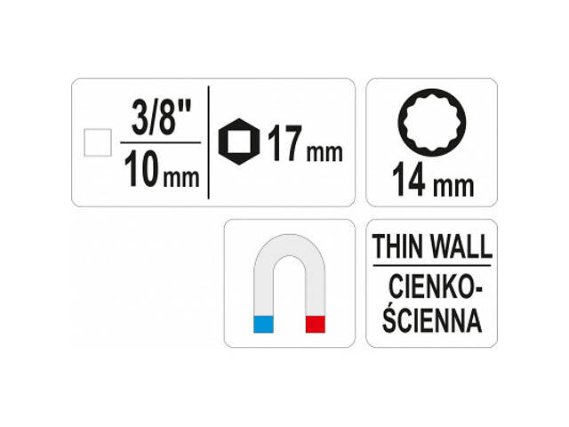 Головка торцевая Yato YT-38510 - Фото 3