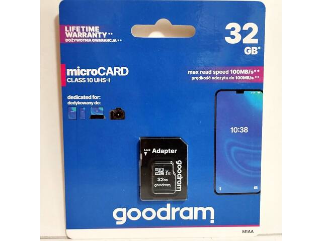 Goodram microSDHC 32GB Class 10 UHS I + SD adapter (M1AA-0320R12) - Фото 9