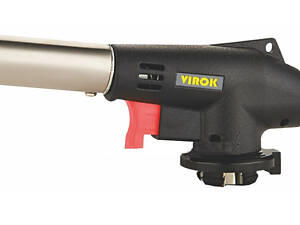 Горелка газовая VIROK з цанговим (швидким) Соединительм, п'езо запал, 360° 44V165
