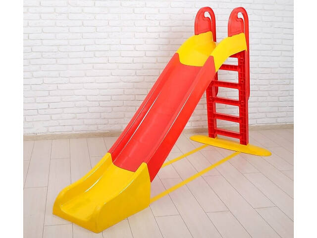 Велика гірка червоно жовта для катання Долоні 014550/3, спуск 243 см - Фото 3