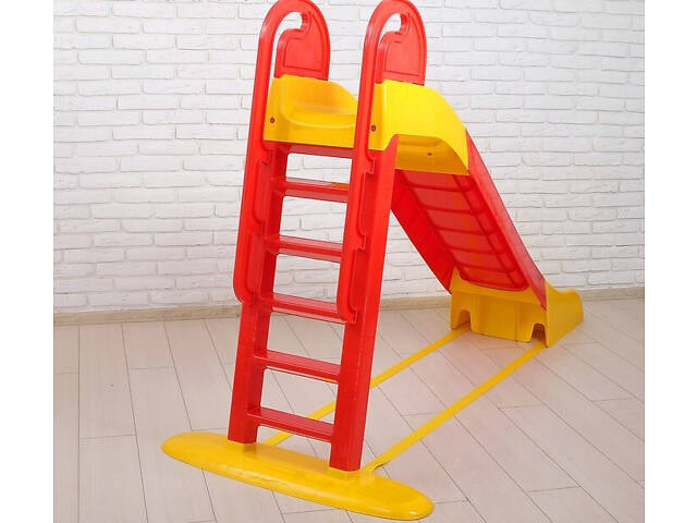 Велика гірка червоно жовта для катання Долоні 014550/3, спуск 243 см - Фото 4