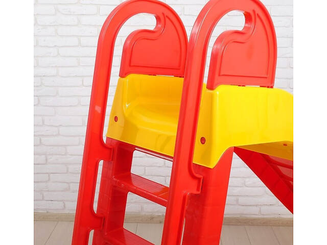 Велика гірка червоно жовта для катання Долоні 014550/3, спуск 243 см - Фото 5