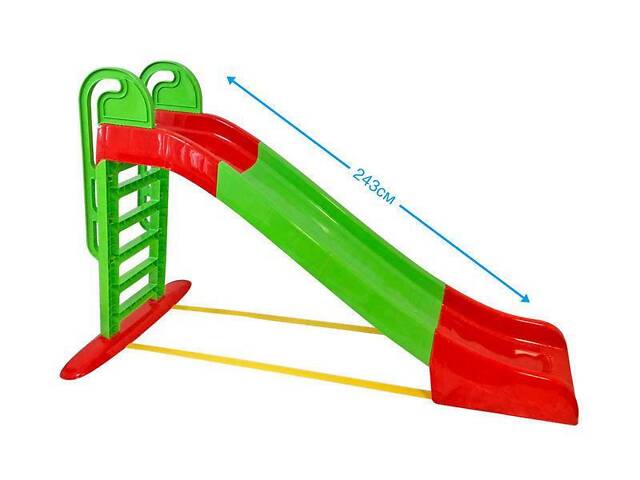 Велика гірка зелено червона для катання Долоні 014550/1, спуск 243 см. - Фото 3