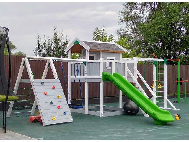 Горка для игровой площадки из литого пластика, платформа 150 см, Турция - Фото 2