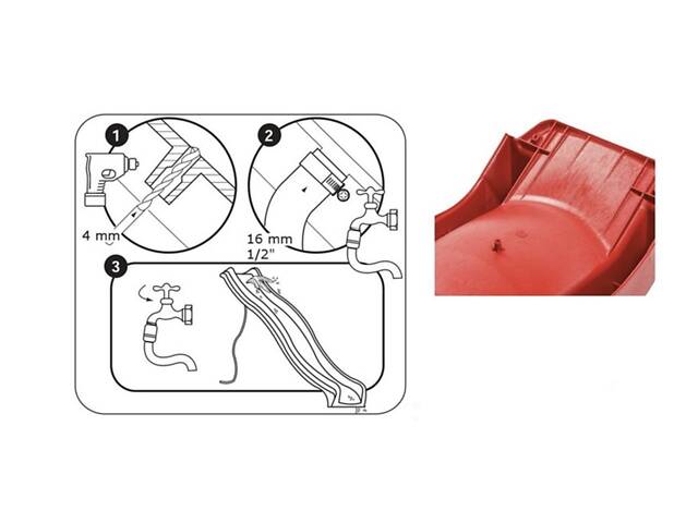 Горка спуск Yulvo 2,2 м. KBT Червоний - Фото 4