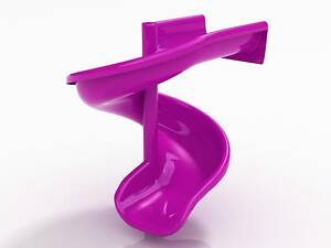 Гірка пластикова гвинтова H-1,5 м. подовжена Фіолетовий