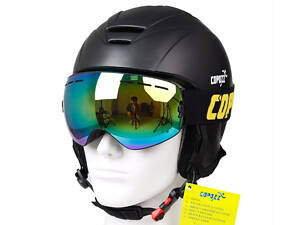 Гірськолижна маска Copozz GOG-201 Black/Mirror Glod