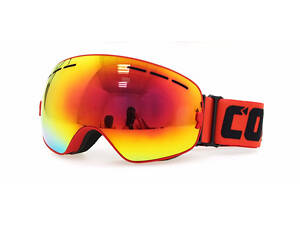 Гірськолижна маска Copozz GOG-201 Orange/Mirror Orange + Лінза жовта Copozz