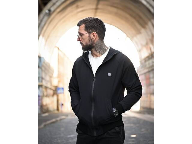 Міська Ветровка Stone island кишеня black 4 ДЛ7035 - Фото 4