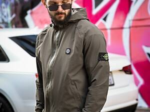 Міська вітровка Stone Island карман оліва 4 люкс ДЛ7037