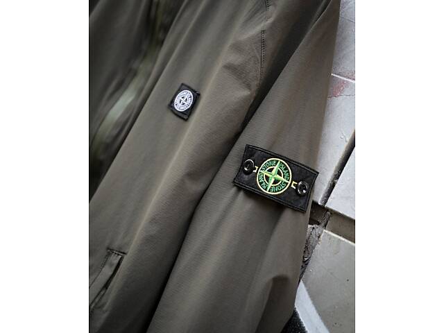 Міська вітровка Stone Island карман оліва 4 люкс ДЛ7037 - Фото 10