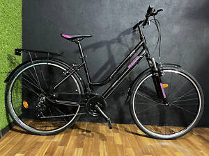 Городской велосипед Crosser City Life Lady 28' черно-розовый