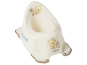 Горщи дитячий з музикою антиковзкий Teddy Bear beige