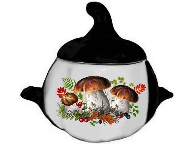 Горшок для выпечки 750мл тыква с ручками Боровик ТМ FARGLASS - Фото 1