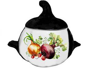 Горшок для выпечки 750мл тыква с ручками Бурячок с луком ТМ FARGLASS