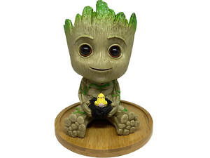 Горшочек для вазонов и канцелярии Грут Groot G9 Малыш с птенцом + круглая подставка