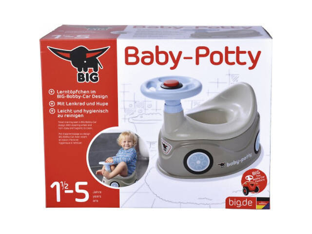 Горщик Big з кермом та сигналом Сірий 18 місяців (54801) - Фото 3