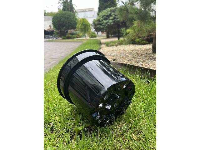 Горщик для розсади 1 л, Ø 13x10.5 см, з дренажними отворами, еластичний (пачка 100 шт) - Фото 1