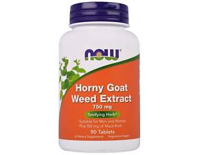 Гарячка з макою (Horny Goat Weed), Now Foods, екстракт, 750 мг, 90 таблеток