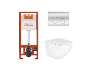 Готове рішення Qtap для ванної кімнати: підвісний унітаз Robin Ultra Quiet + комплект інсталяції Nest 4 в 1