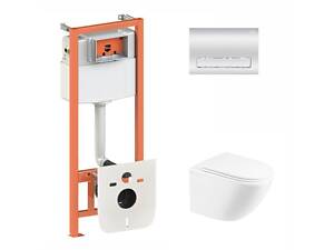 Готове рішення Qtap для ванної кімнати: підвісний унітаз Robin Ultra Quiet + комплект інсталяції Nest 4 в 1