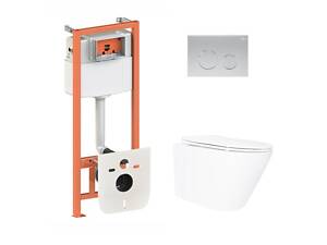 Готове рішення Qtap для ванної кімнати: підвісний унітаз Swan Ultra Quiet 520x360x320 + комплект інсталяції