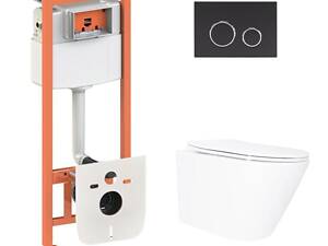 Готове рішення Qtap для ванної кімнати: підвісний унітаз Swan Ultra Quiet 520x360x320 + комплект інсталяції
