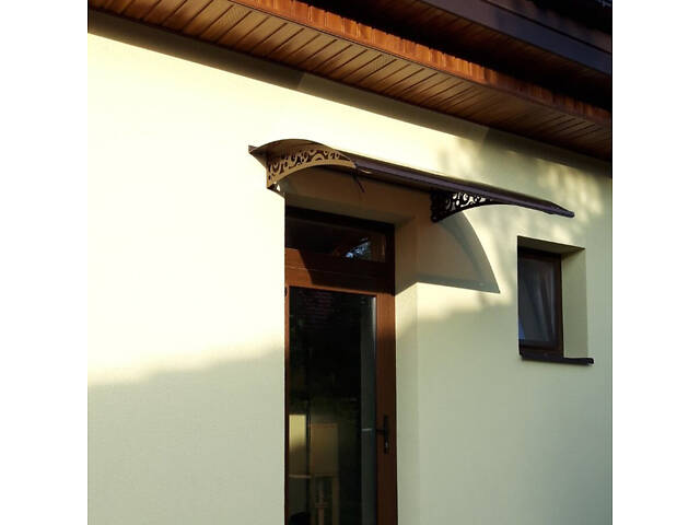 Готовий збірний навіс (козирок) над дверима Dash'Ok 1.5x1 м Style, Мідь антик кронштейн монолітний полікарбонат - Фото 5