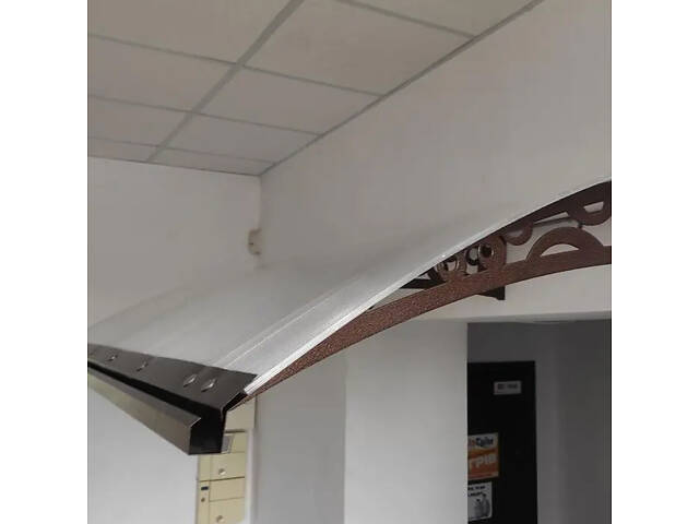 Готовий збірний навіс (козирок) над дверима Dash'Ok 1.5x1 м Style, Мідь антик кронштейн монолітний полікарбонат - Фото 7