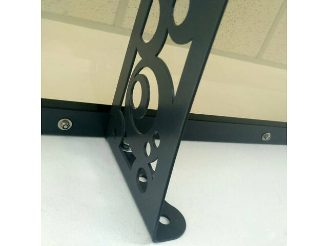 Готовий збірний навіс (козирок) над дверима Dash'Ok 1.5x1 м Style, Мідь антик кронштейн монолітний полікарбонат монолітні. - Фото 7