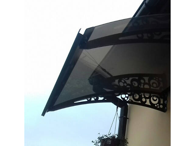 Готовий збірний навіс (козирок) над дверима Dash'Ok 1.5x1 м Style, Мідь антик кронштейн монолітний полікарбонат монолітні. - Фото 4