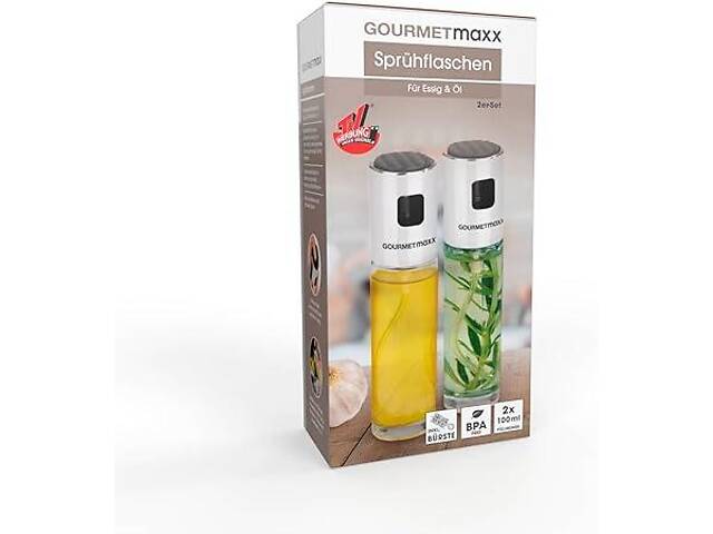 GOURMETmaxx 2 штуки розпилювача для оцту та олії по 100 мл кожен