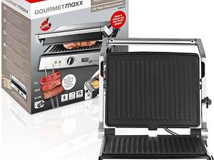 GOURMETmaxx Контактный гриль Тостер для сэндвичей Цифровой дисплей 2000 Вт термометр