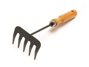 Граблі садові MASTERTOOL 5 зубів 255х95 мм з дерев'яною ручкою 14-6191