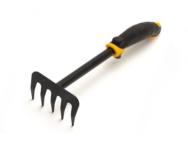 Граблі садові MASTERTOOL 5 зубів 300х95 мм з двокомпонентною ручкою 14-6174 Граблі садові MASTERTOOL 5 зубів 300х95 мм з двокомпонентною ручкою 14-6174