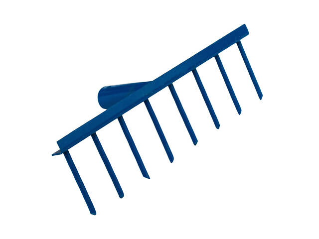 Грабли стальные штыревые с 8 зубьями c держаком (черенком) 1.2 м - Фото 3