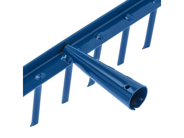 Грабли стальные штыревые с 9 зубьями c держаком (черенком) 1.5 м - Фото 10