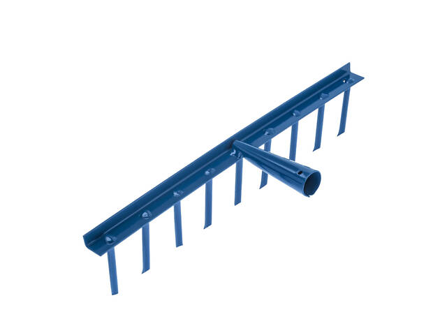 Грабли стальные штыревые с 9 зубьями c держаком (черенком) 1.5 м - Фото 7