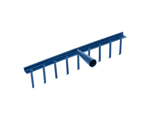 Грабли стальные штыревые с 9 зубьями c держаком (черенком) 1.5 м - Фото 6