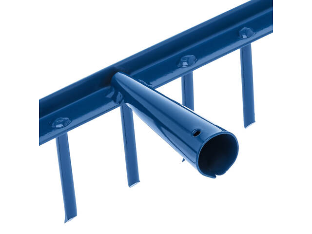 Грабли стальные штыревые с 9 зубьями c держаком (черенком) 1.5 м - Фото 9