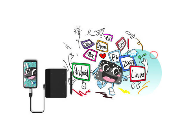 Графічний планшет XP-Pen Deco Fun Black (Deco Fun XS_BK) - Фото 7