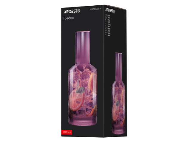 Графин Ardesto 800мл, боросилікатне скло, рожевий (AR2690GPN) - Фото 6