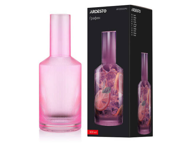 Графин Ardesto 800мл, боросилікатне скло, рожевий (AR2690GPN) - Фото 7